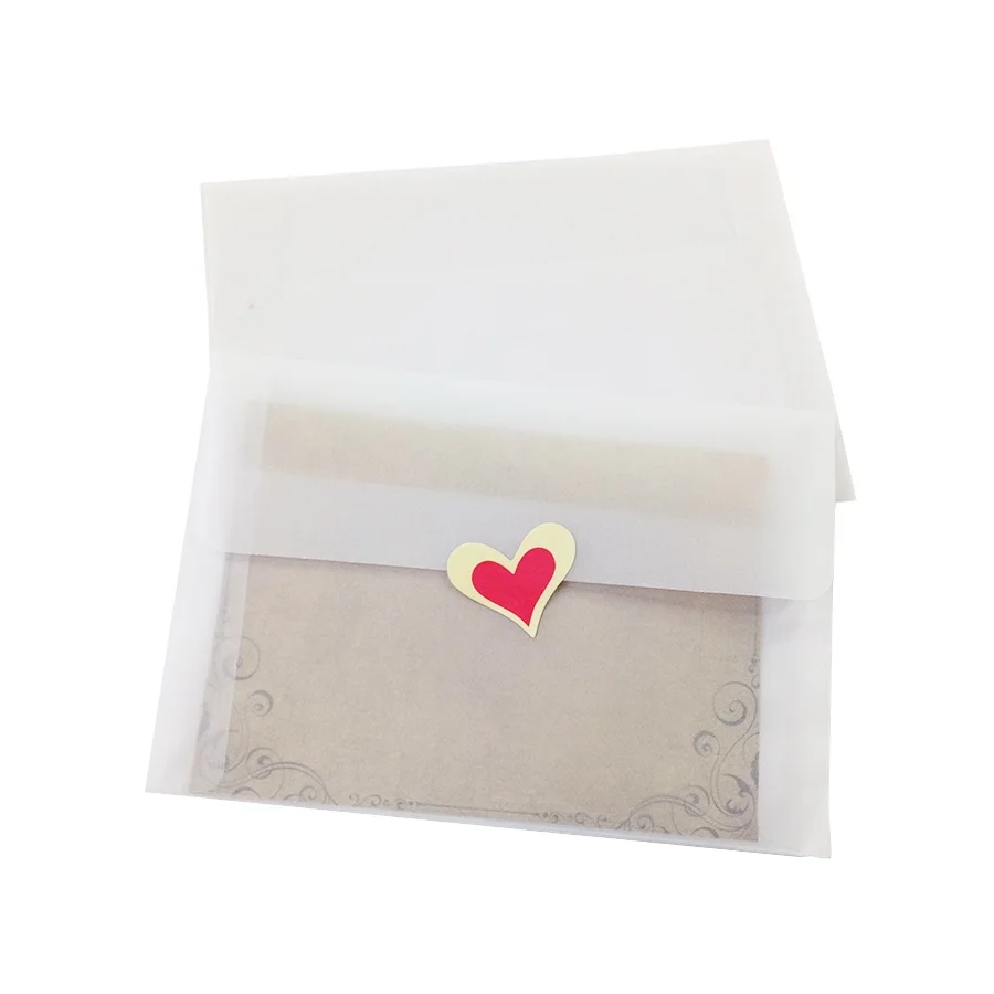 10pcs/lot Lovely Vintage Blank Translucent vellum envelopes DIY Multifunction Gift 175*125mm