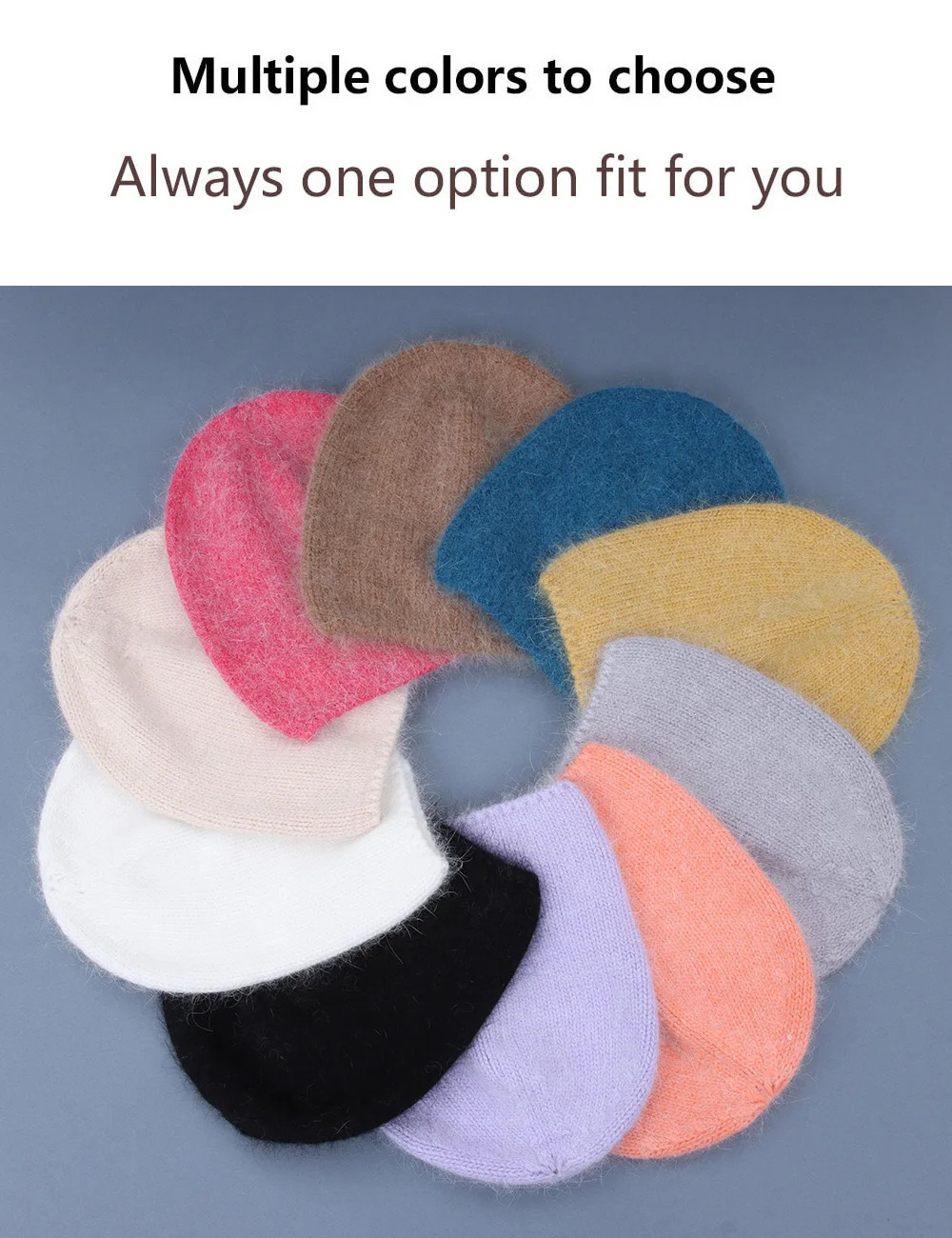 2021 neue Kaninchen pelz mode winter und Herbst Frauen Neue Ankunft Beliebte Damen Beanie Cap Hohe Qualität Modische Gestrickte Hüte – Detail 3