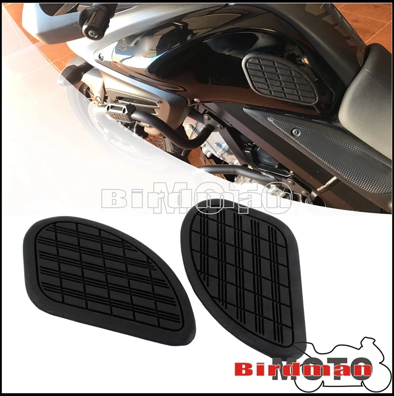 1 Pair 2x Black Brown Rubber Gas Fuel Tank Side Knee Traction Pad Sticker Decals for Honda CG125 CB700 CL BMW Kawasaki KZ VN XL