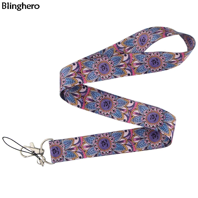 

Blinghero Yoga Pattern Lanyard For keys Cool Innovative Phone ID Badge Holder Neck Straps With Keys Lanyards Hang Ropes BH0195