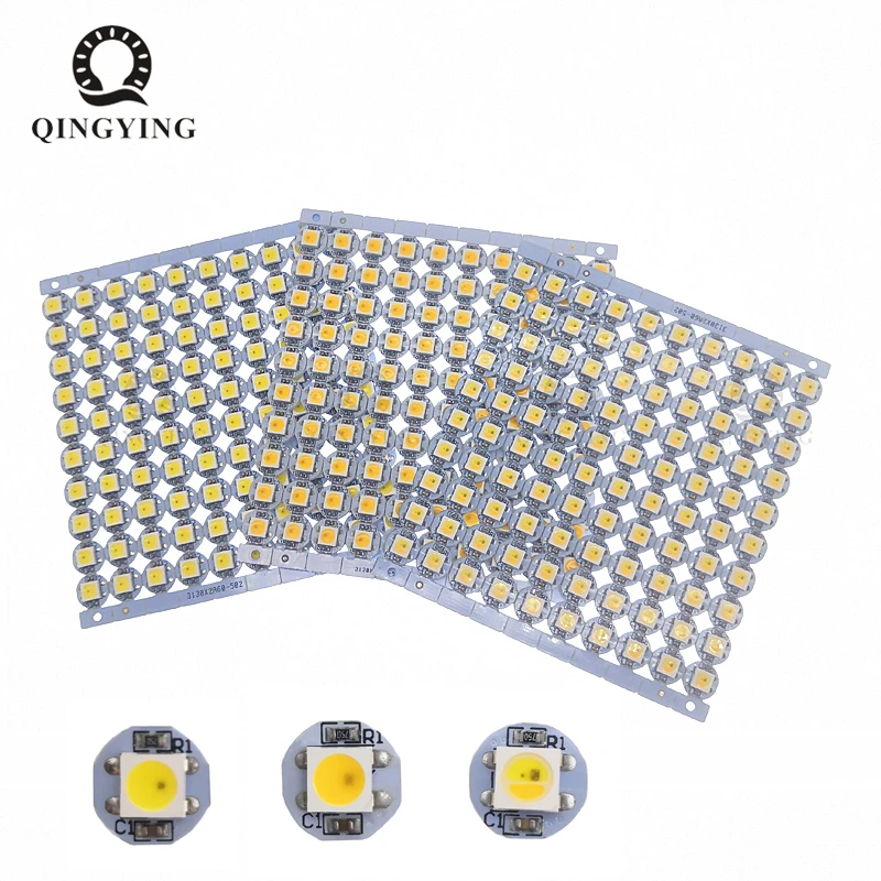 20pcs SK6812 WWA SMD5050 LED Chip DC5V Built-in IC With 10mm White PCB Board Heatsink White Warm White Amber