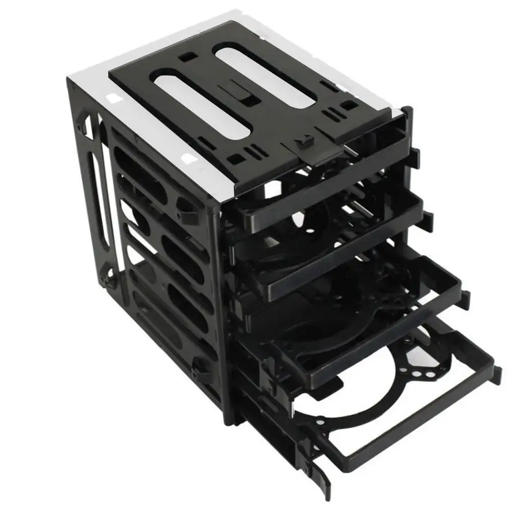 Shockproof 4 3.5-inch Hard Disk Box HDD Mounting Bracket Tray HDD Cage Rack Bracket for Nas Chassis Modification