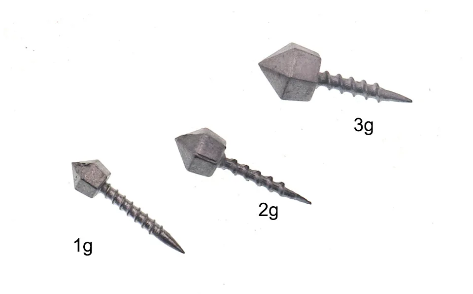 Angelzubehör, nach unten blei, Nagelsinker, weicher Köder, Gewicht 1 g, 2 g, 3 g, Einsatzblei, Lot 10 Stück, Ausverkauf – Detail 6