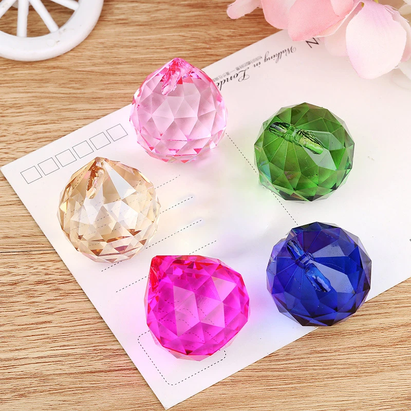 DIY loose beads jewelry accessories, 30mm crystal lighting ball pendants, glass beads bead curtain, multiple colors