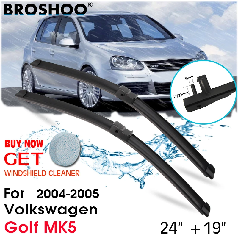 

Car Wiper Blade Front Window Windscreen Windshield Wipers Blades Arm Auto Accessories 24"+19" For Volkswagen Golf MK5 2004-2005