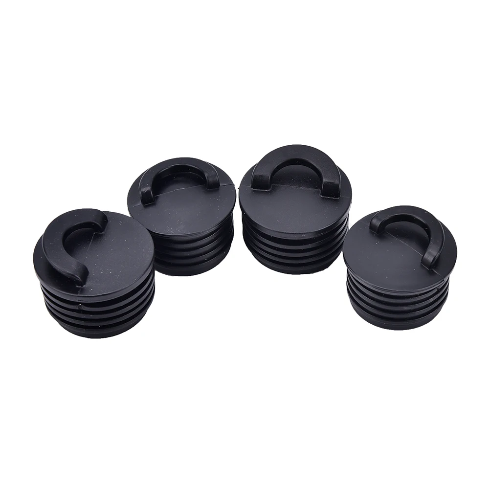 4 Stuks Zwart Rubber Kajak Marine Boot Scupper Stopper Afvoer Gaten Stekkers Rafting