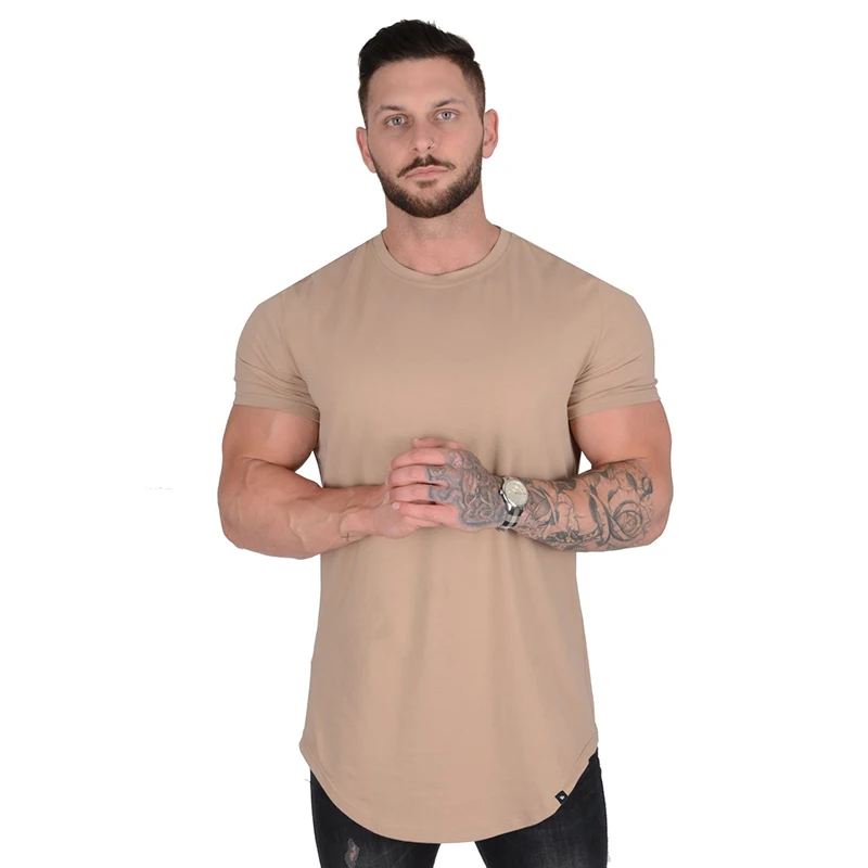 Men\'s quick-drying round-neck printed short-sleeved men\'s T-shirt European and American sports jogging training fitness T-shirt