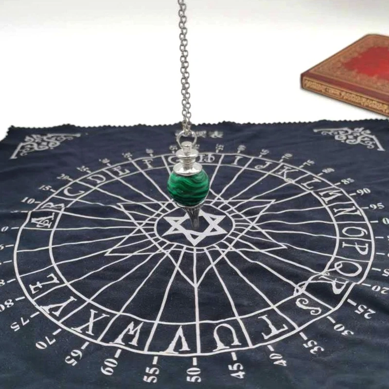 30x30cm Tarot Tablecloth Pendulum Magic Pentacle Runes Tarot Altar Table Cloth Divination Tarot Card Pad