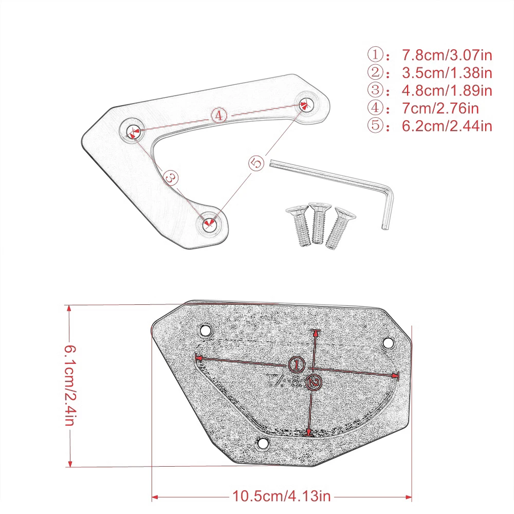 For SUZUKI V-STROM 650 /XT VSTROM dl 650 DL650 V STROM650 2004-2023 Motorcycle Accessory Side Stand Enlarger Kickstand Plate Pad