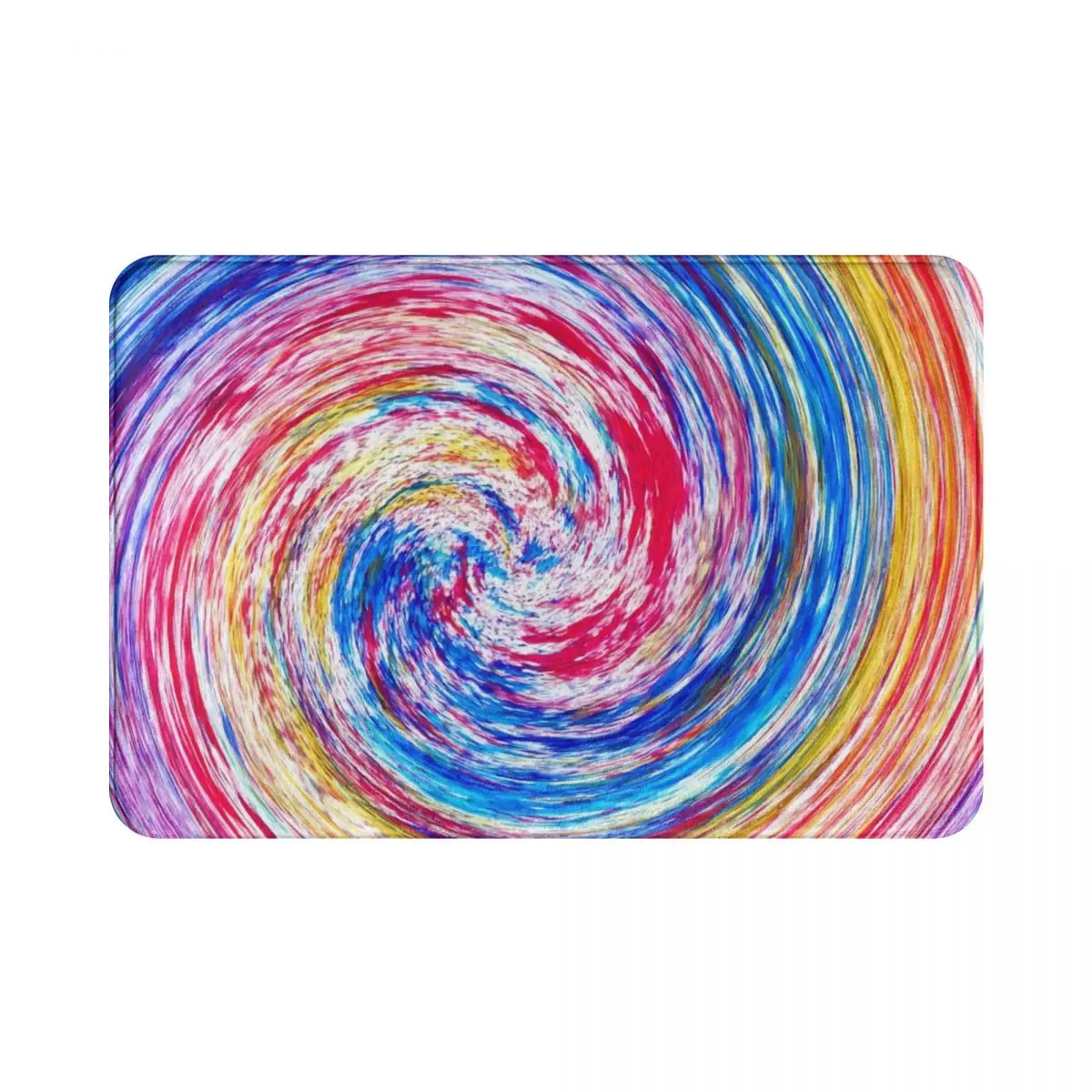 Colorful Ink Spiral Polyester Doormat Rug carpet Mat Footpad Anti-slip Water oil proof Corridor Kitchen Bedroom balcony toilet