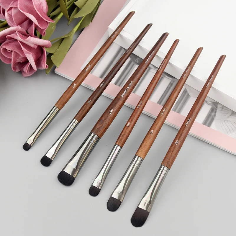 Natural wood Eye Makeup brushes whole set Pro Crease Eyeshadow Make up kit smudge highlighter eyebrow Lip lash brush practical