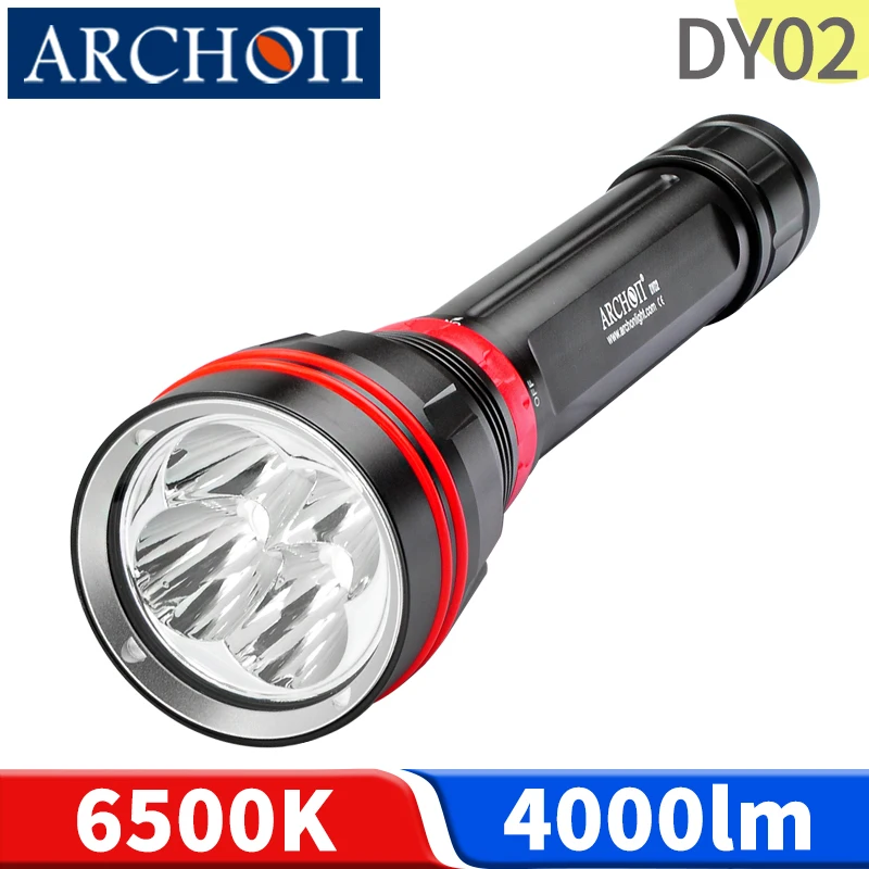 DY02 Warm white HD video diving lights 6500K diving flashlight Underwater 100m diving photoraphy torch dive lighting fill lights