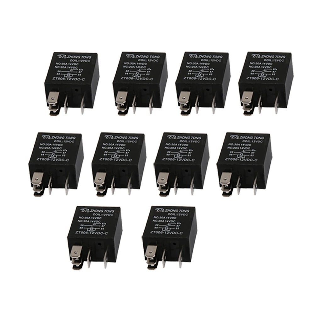 10 PiecesHigh Qualità Auto Camion Auto DC 12V 20A/30A AMP SPDT Relay Relè 5 Spille 5 Prong