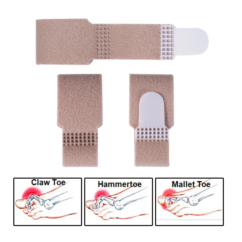 Hammer Elastische Toe Separator Wrap Schienen Band für Überlappenden Kappe Hand Protector Gepolsterte Bandagen Corrector C1459