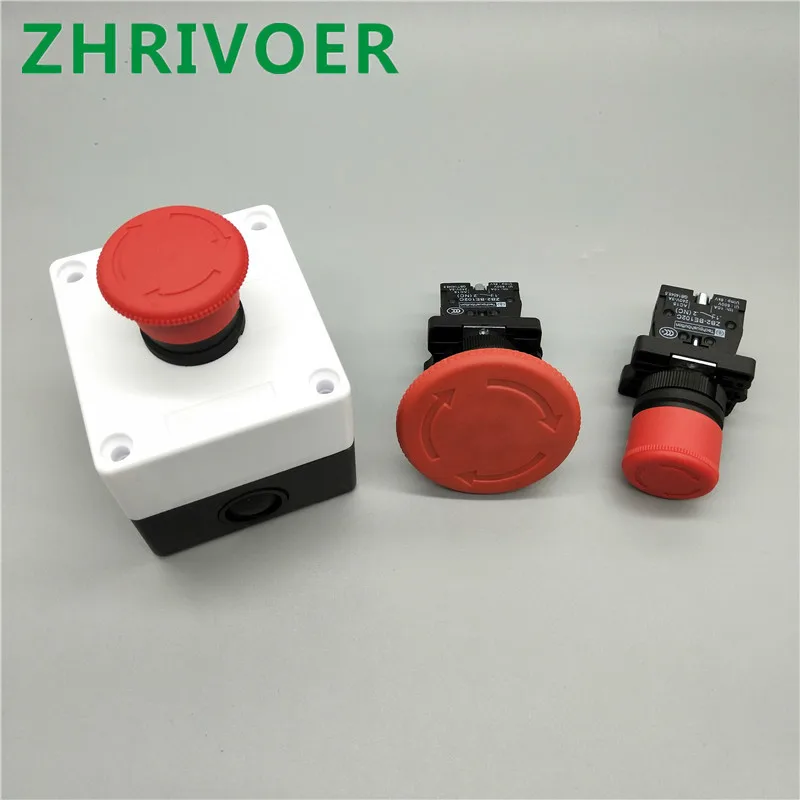 22mm XB2-ES542 XB2-ES442 XB2-ES642 NC 10A/415V Red Mushroom Emergency Stop Switch Push Button Switch