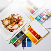 Dropshipping Superior 36/48/60 Color Watercolor Paint Set Macaron Solid Watercolor for Artist Painting Drawing Art Supplies