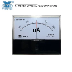 44c2 DC positive and negative ammeter microammeter milliammeter ± 25ua 50mA 5A 10A two way instrument - + 80 * 100mm size