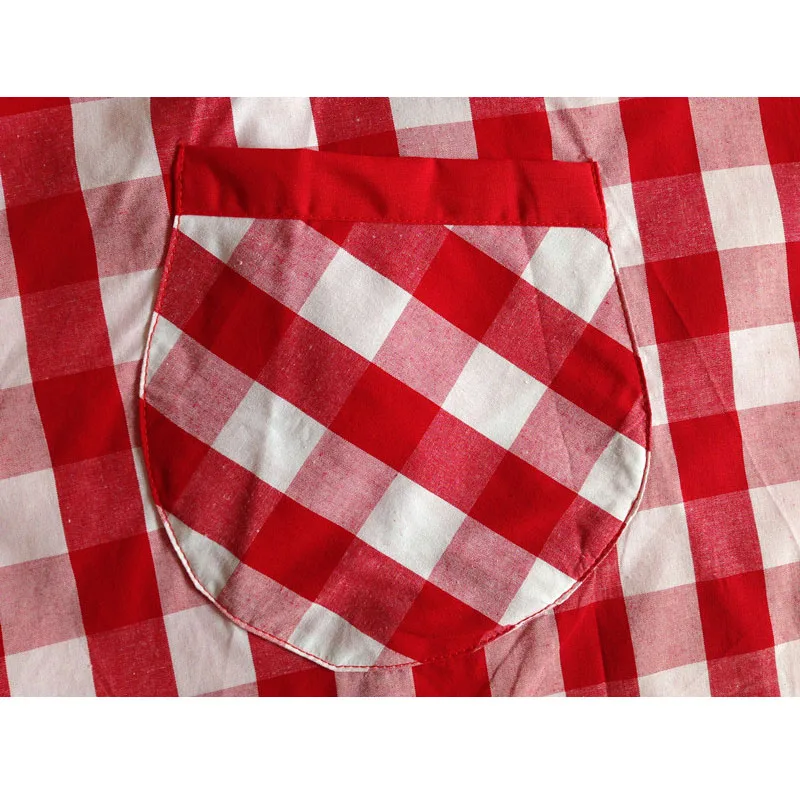 Bodecin Sweetheart Polka Dot Retro Kitchen Apron Woman Cotton Cooking Salon Avental de Cozinha Divertido Pinafore Apron Dress