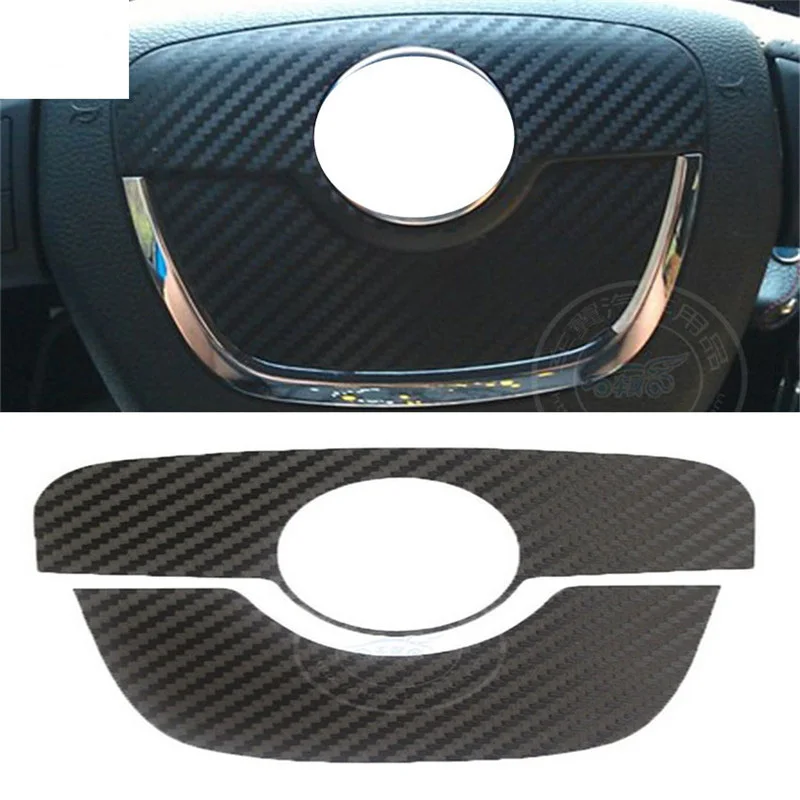 1PC Carbon Fiber Car Stickers Of The Steering Wheel Center For SKODA SUPERB 2007-2013 / Octavia 2010-2013 / Fabia 2010