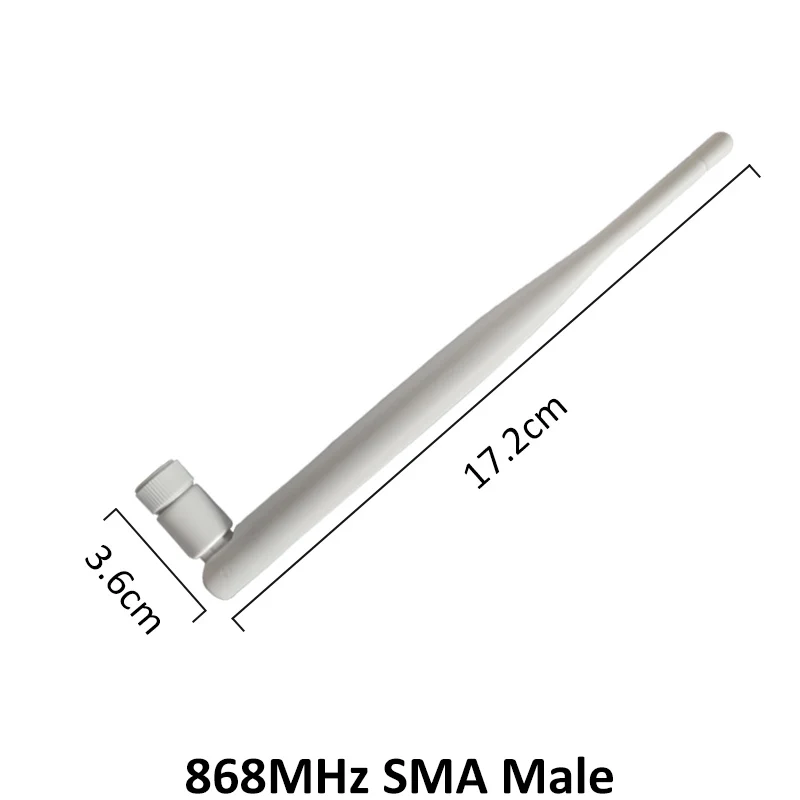 Antena lora blanca de 868MHz 915IOT, conector macho SMA 5dbi, GSM, 915MHz, 868, antena impermeable, 21cm, Cable Pigtail RP-SMA/u.FL minero de helio