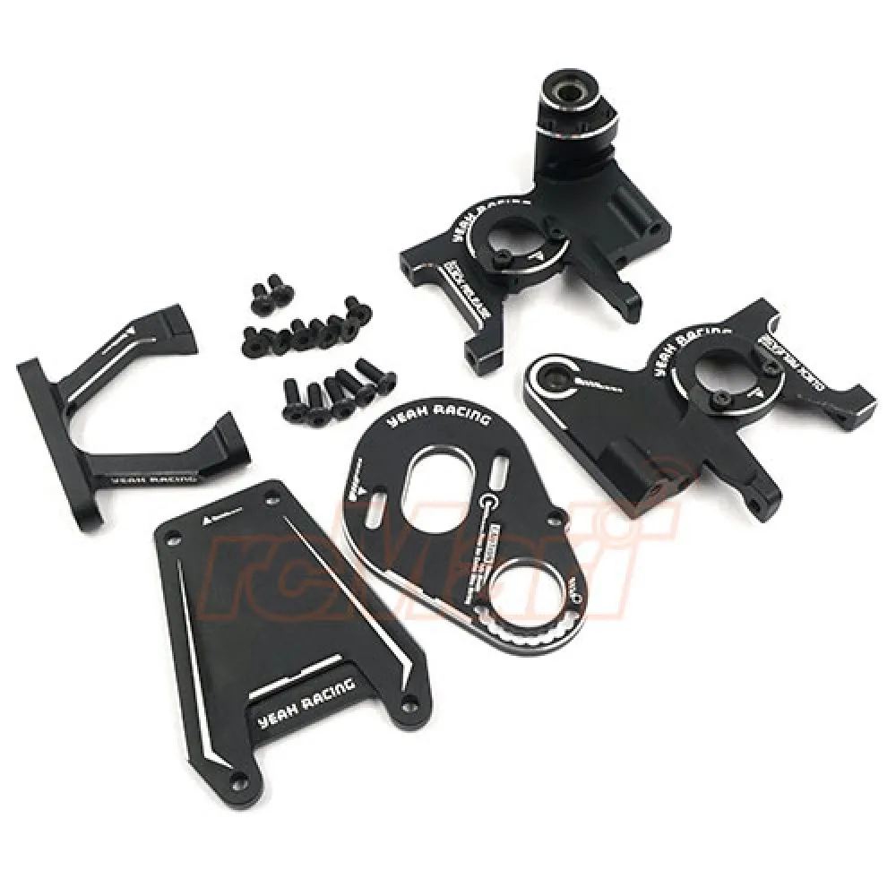 Yeah Racing Aluminum Rear Motor Kit for Yokomo YD-2/YD-2E/YD-2S Black #YKYD-033BK