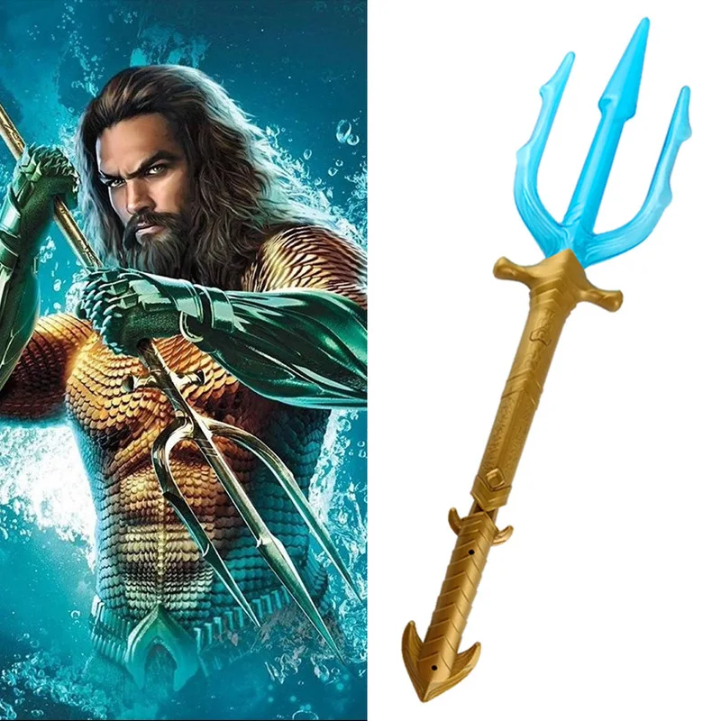 Aquaman Arthur Curry/Orin LED Trident Toy Action Figure Collection Cosplay Anime Props Weapons Model Toy Halloween