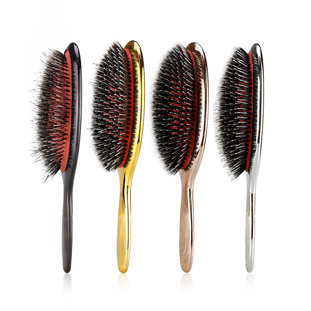 الخنزير الخشن المرأة فرشاة الشعر أمشاط للعناية بالشعر مجعد Detangler فرشاة الجملة المهنية صالون تصفيف الشعر أداة التصميم