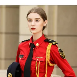 Security Work Clothes Female Real Estate Sales Department Receptionist Navy Uniform Hotel Waitress Suit For Cosplay