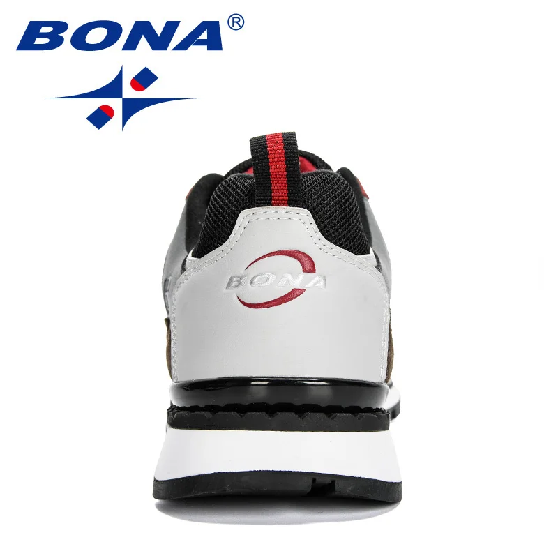 BONA New Designers Action Leather Sport Shoes Man Sneakers Running Shoes Men Tennis Male Walking Footwear Trendy Fitness