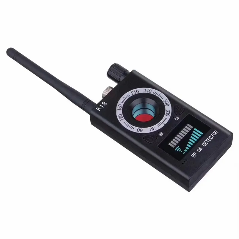 K18 GPS Signal Lens RF Tracker wireless Camera GSM SPY Bug magnetic field Detector 2G 3G 4G mobile phone detector