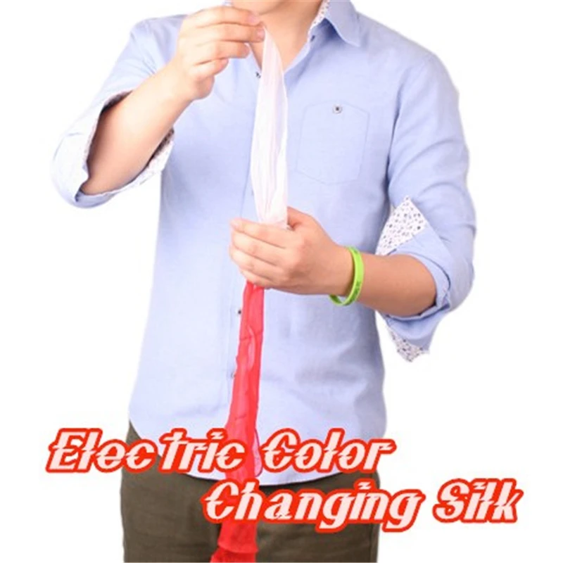 Electric Color Changing Silk Magic Tricks Magician Scarve Conversion Device Magie Stage Illusion Gimmicks Props Mentalism Comedy