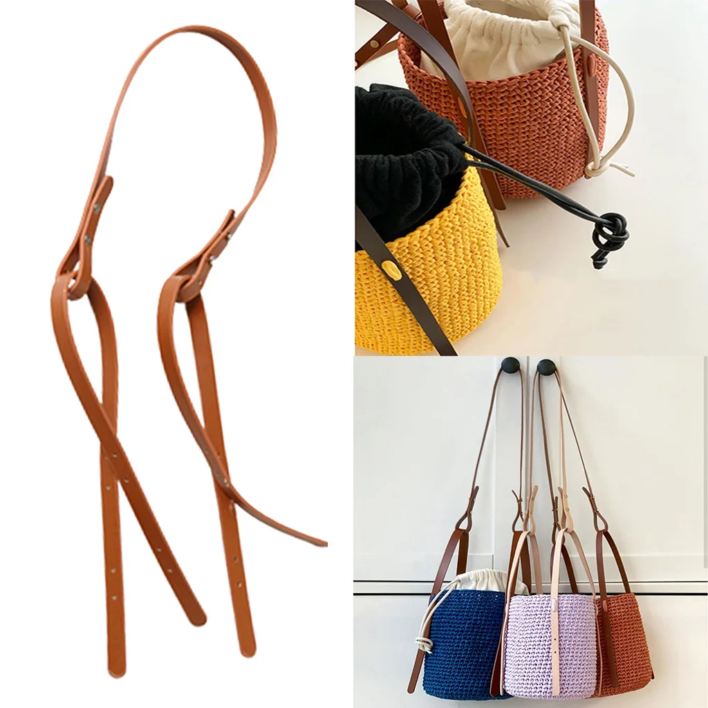 Leather Purse Straps Detachable Handbag Replacement Handles Woven Bag DIY