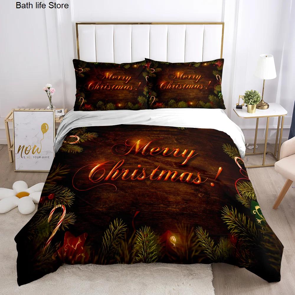 

Комплект постельного белья Happy Christmas, детский 3D декор для спальни, подарок, пододеяльник, пододеяльник Twin Queen King, односпальное двойное постельное белье с наволочкой