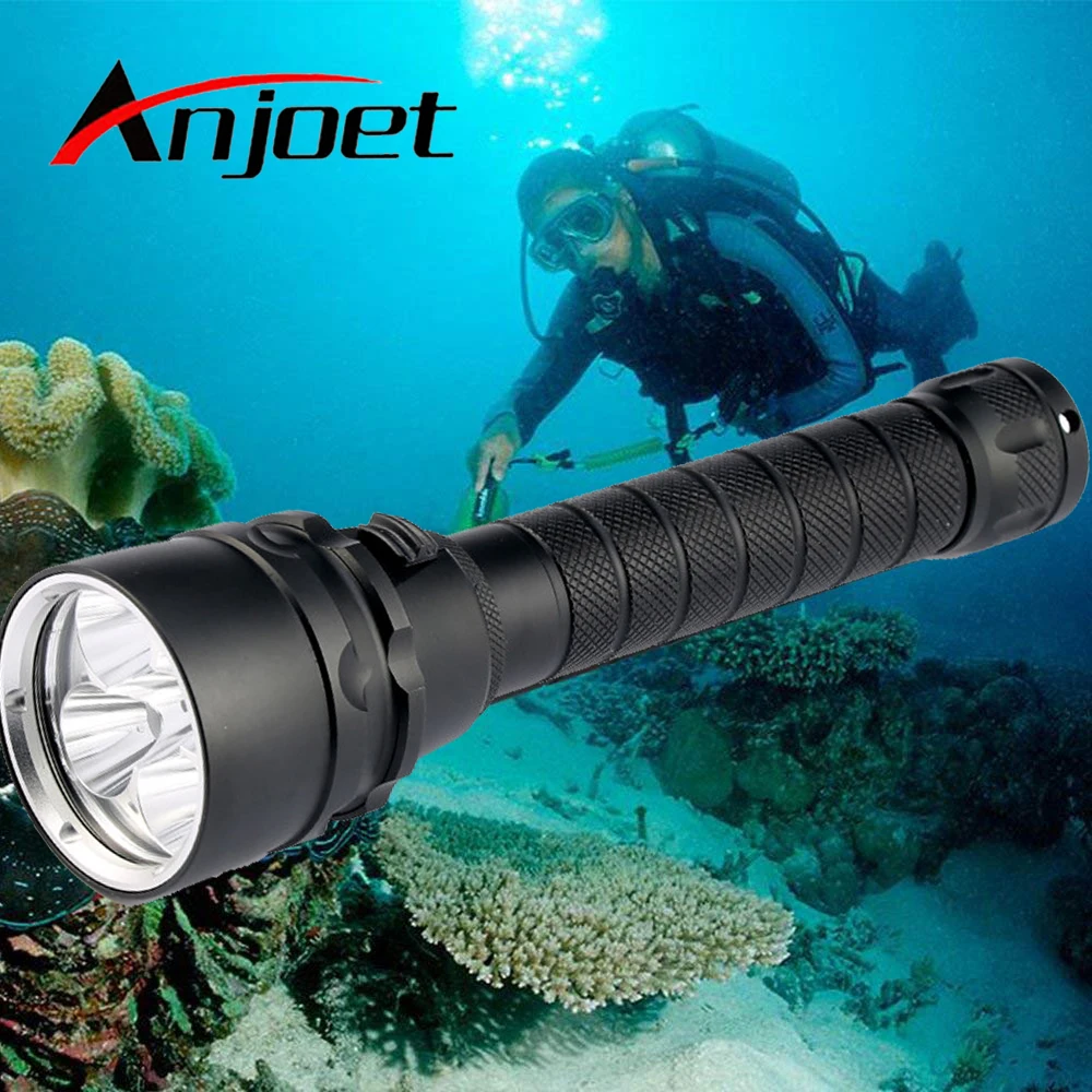 

IPX8 Waterproof Professional Powerful Super bright led Scuba Diving Flashlight Diver Light LED Underwater Torch Lamp Lanterna