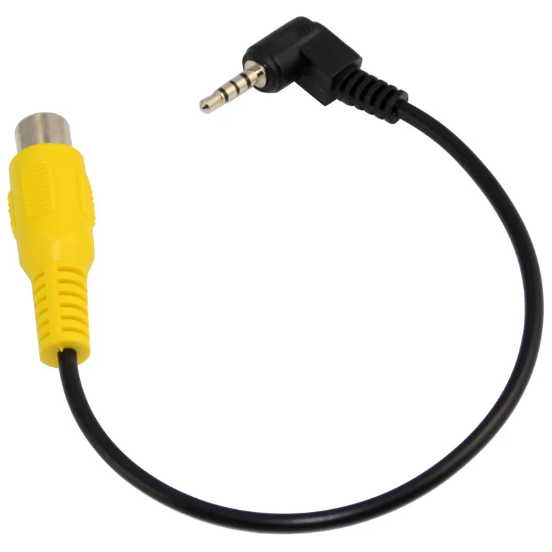 2.5MM Jack Male To RCA Female Adapter Cable Stereo AV Cable For GPS AV-In Converter Black Video