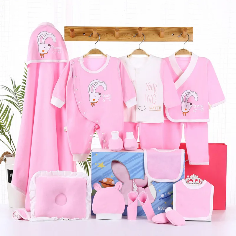 

High Quality 100% Cotton 18pcs Baby Clothing Sets Animal Infant Newborn Gift Set Boys Girls Baby Clothes Christmas gift