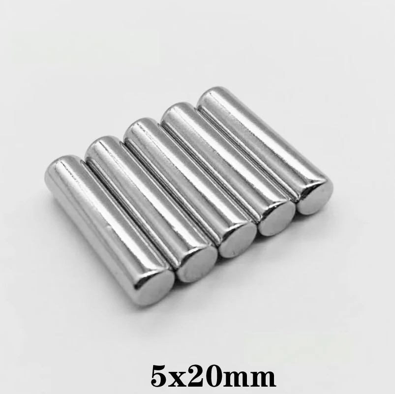 5~150PCS 5x20 mm Rare Earth Magnets Diameter 5x20mm Small Round Magnets 5mm X 20mm Permanent Neodymium Magnets strong 5*20 mm