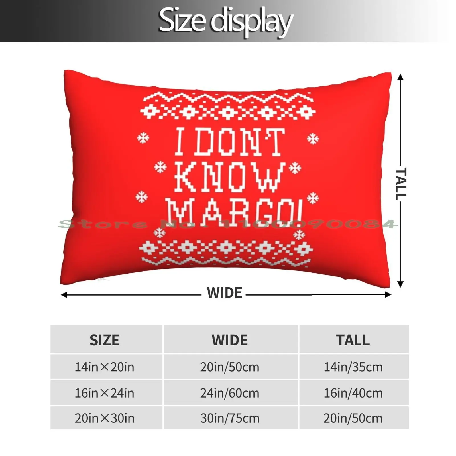 Christmas Vacation Quote-I Don't Know Margo! Pillow Case 20x30 50*75 Sofa Bedroom Hobicore Scenecore Scene Aesthetic Kidcore