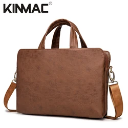 Kinmac Brand Laptop Bag 13,14,15,15.6,16 Inch,Messenger Handbag Shockproof Man Lady Leather Case For MacBook Notebook Dropship