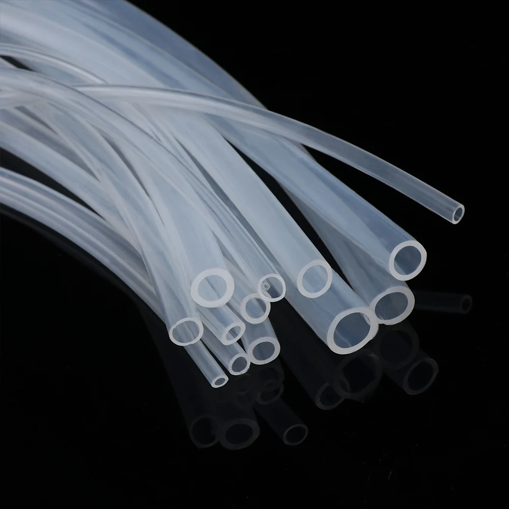 iMeistek Siliconen slang, geschikt voor levensmiddelen, flexibele siliconenslang, 4 mm ID x 6 mm OD, lengte 5 meter, water-lucht-slangslang, voor pompoverdracht