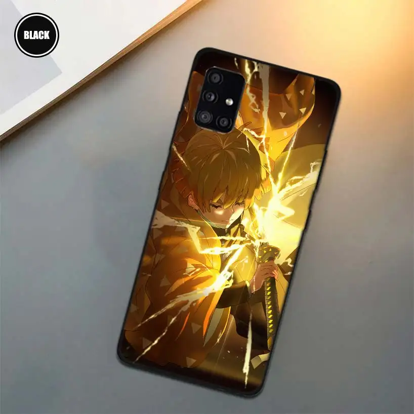 Demon Slayer Agatsuma Zenitsu Case Coque For Samsung Galaxy A52 A72 A71 A51 A41 A31 A70 A50 A40 A30 A20E A10 A6 A7 Phone Shell C