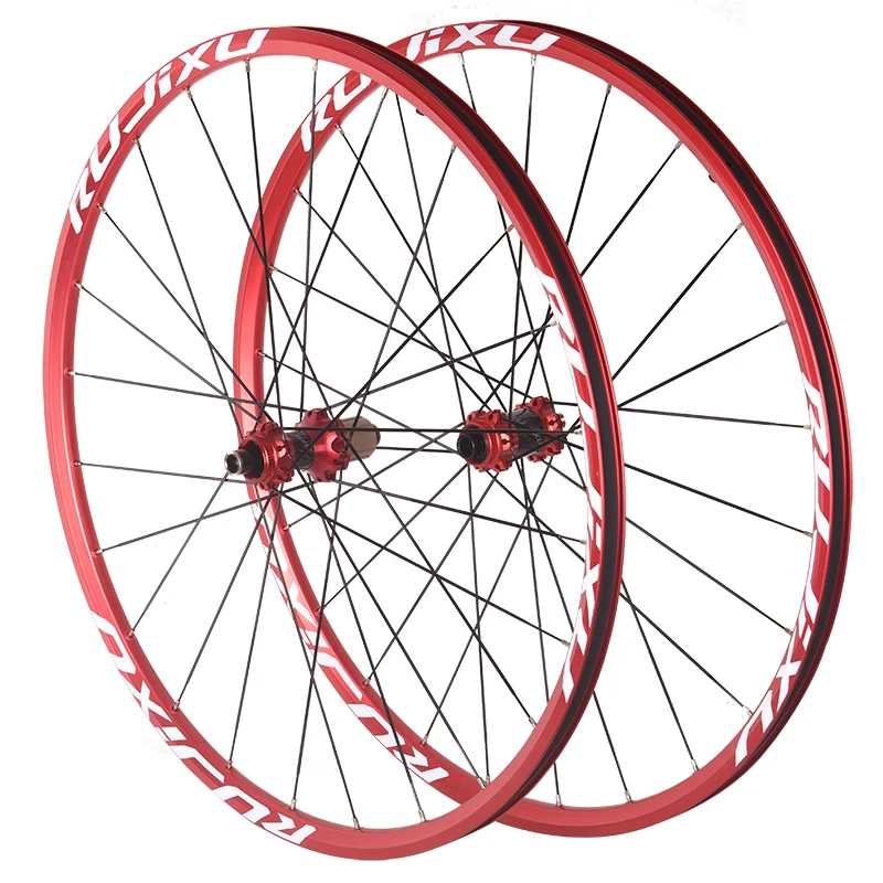 

ultralight mountain bike wheelset 26 27.5, 29er 700C rims 24 holes straight pull disc brake soft bearing, front 2 rear 4 Alu