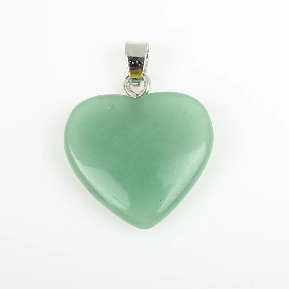 5Pcs/Pack Natural Stone Semi-precious Pendants Heart Shape 10 Colors Handmade DIY Necklace Jewelry Accessories 20*22*6mm Size