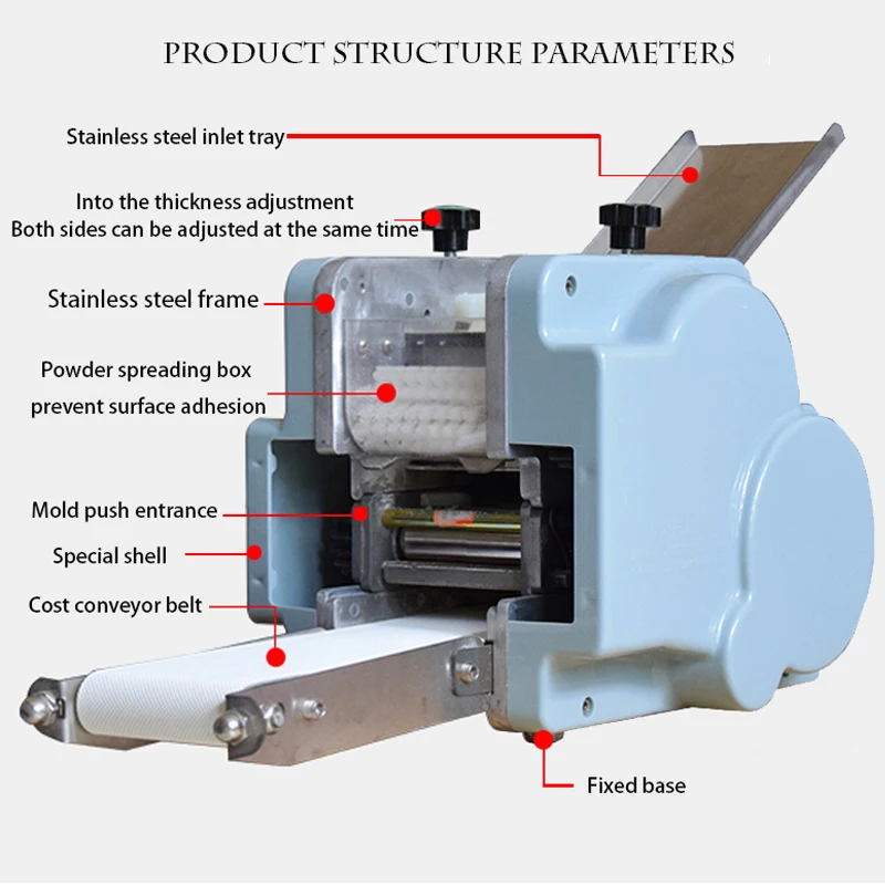 110V 220v commercial electric Dumpling wrapper machine pastas processor maker wonton skin slicer rolling pressing round square