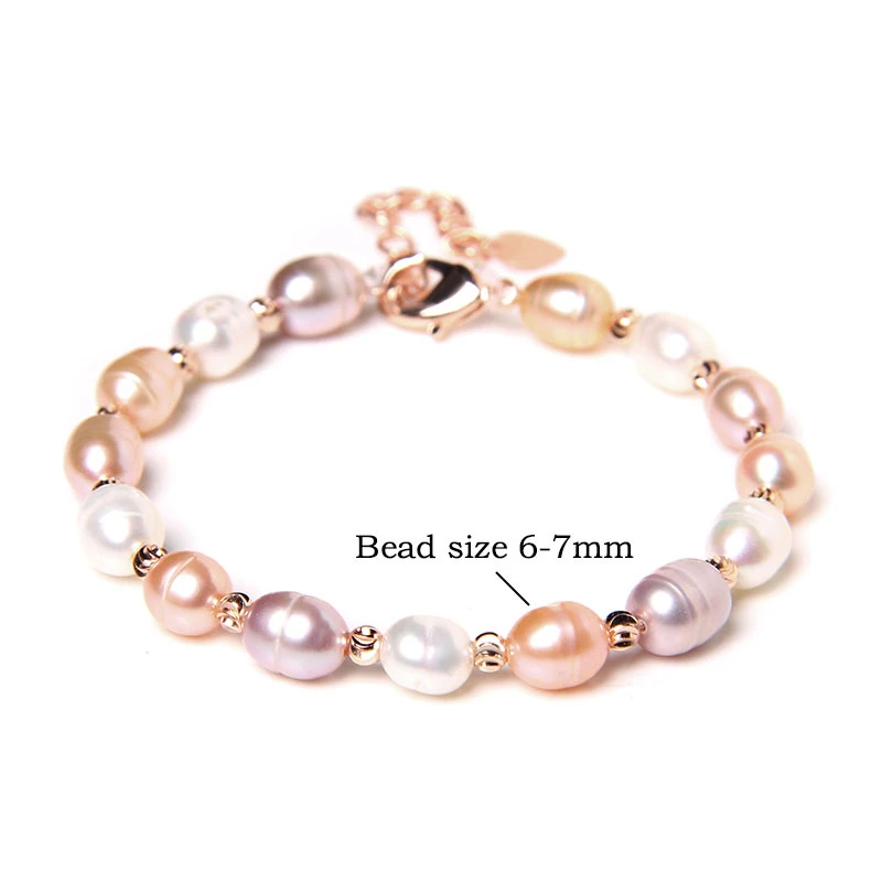 New Real Natural Freshwater Pearl Fashion Bracelet Ladies Elegant Bracelet Jewelry Girlfriend Birthday Wedding Gift Wholesale