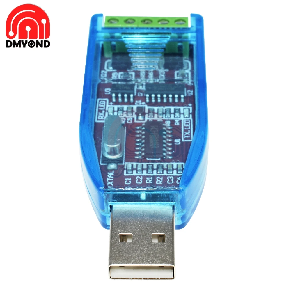 New Industrial USB To RS485 RS422 Converter Upgrade Protection RS485 Converter V2.0 Standard RS-485 A Connector Board Module