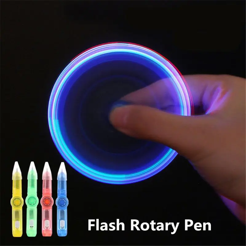 

3.54x0.39in Children's Finger Spinner Lighting Pen Educational Toy Portable Educational Training Toy Kids Student