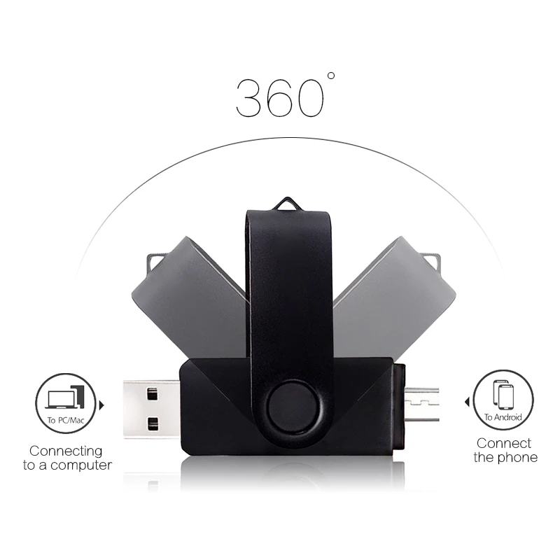 High Speed USB Flash Drive 16GB 8GB 4GB OTG Pen Drive 64gb Usb Stick 32gb Pendrive Flash Disk for Android Micro/PC Custom logo