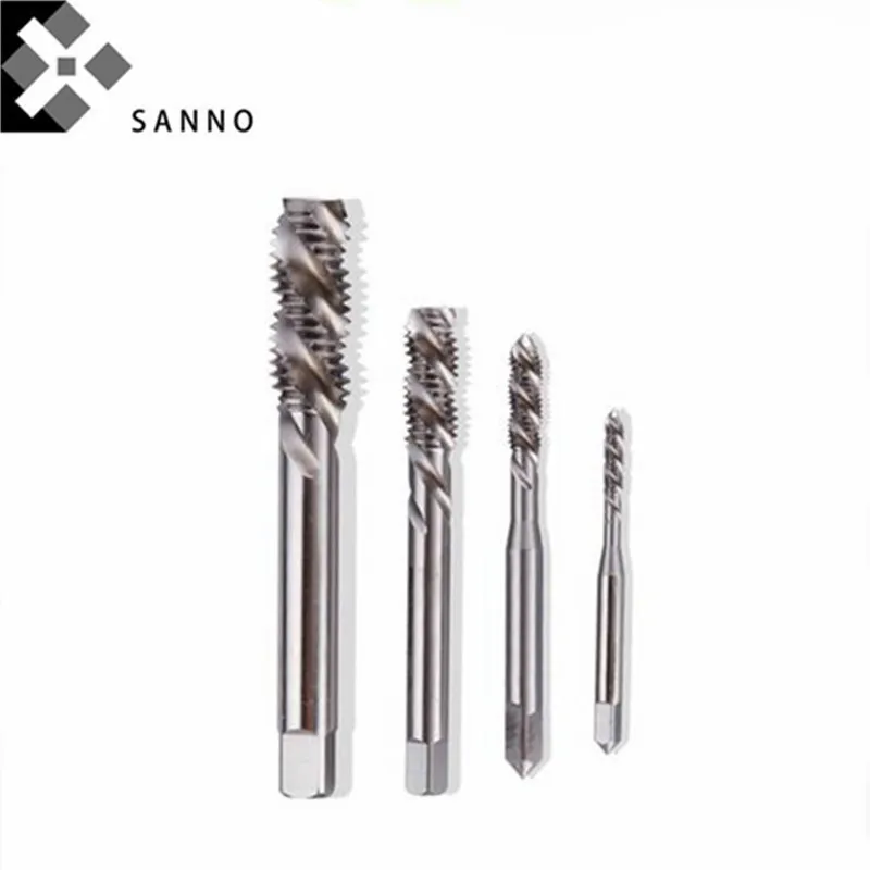 3pcs Screw Machine Tap M3 M4 M5 M6 Screw Thread Cutting Tools Tapping Spiral Taps For Blind Holes, Cast Iron