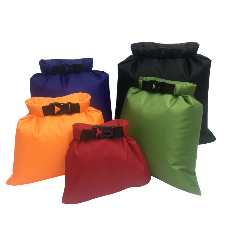 5pcs Waterproof Swimming Dry Bag Beach Buckled Storage Sack Drifting Snorkeling Bags With Adjustable Strap Hoo k Equipments